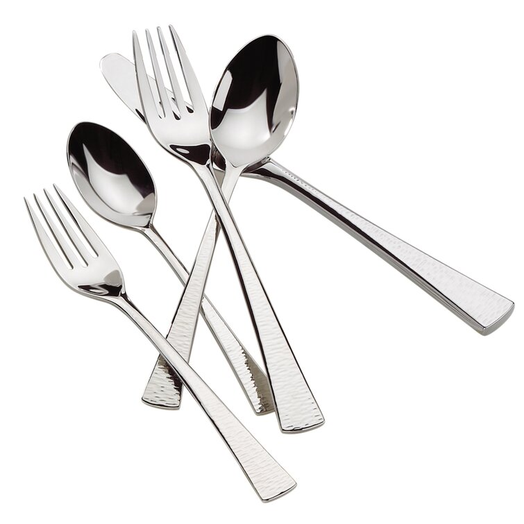 Biscayne 65 Piece 18/10 Stainless Steel Flatware Set, Service for 12
